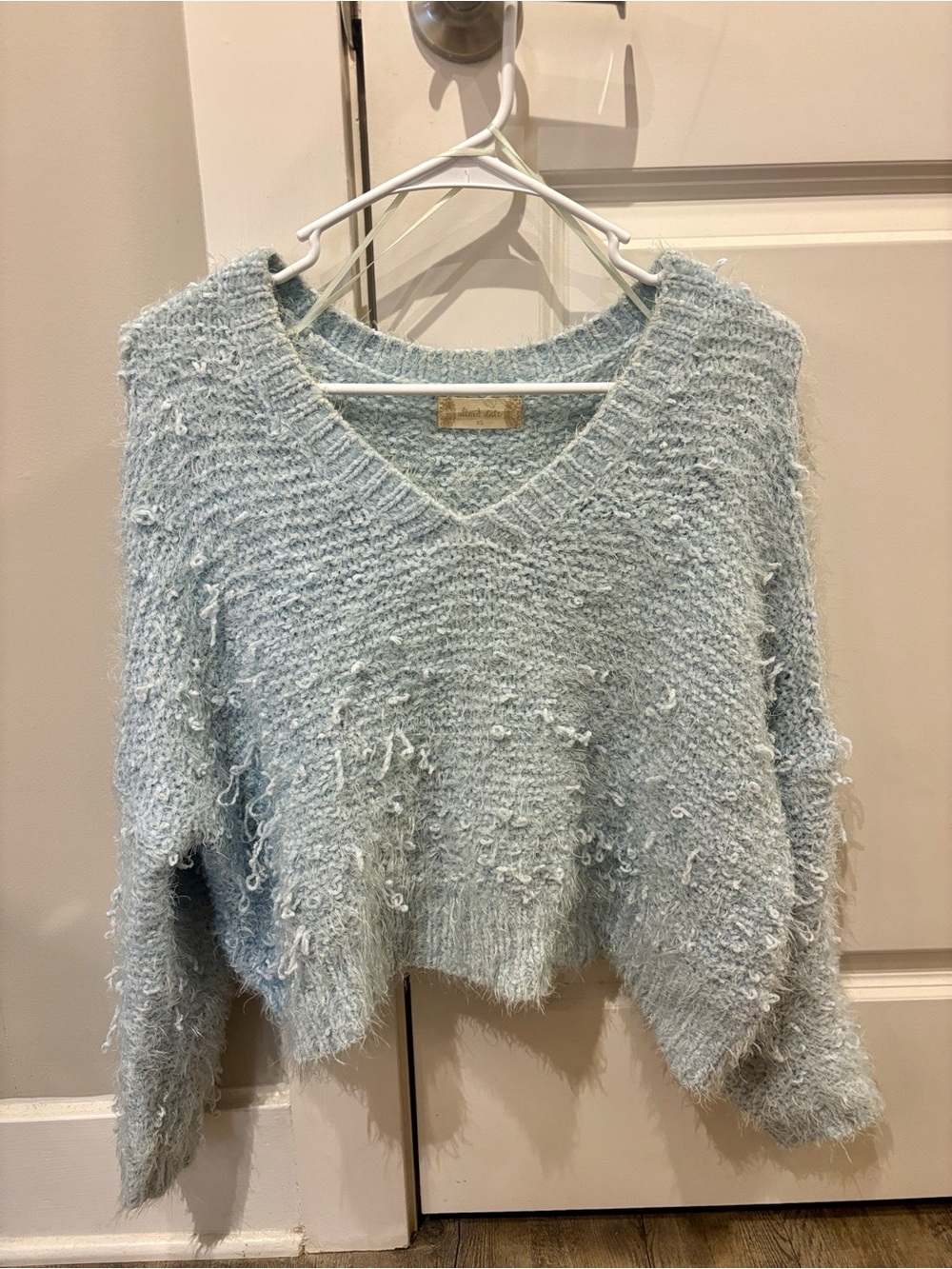 Altar’d State Light Blue Fuzzy Sweater